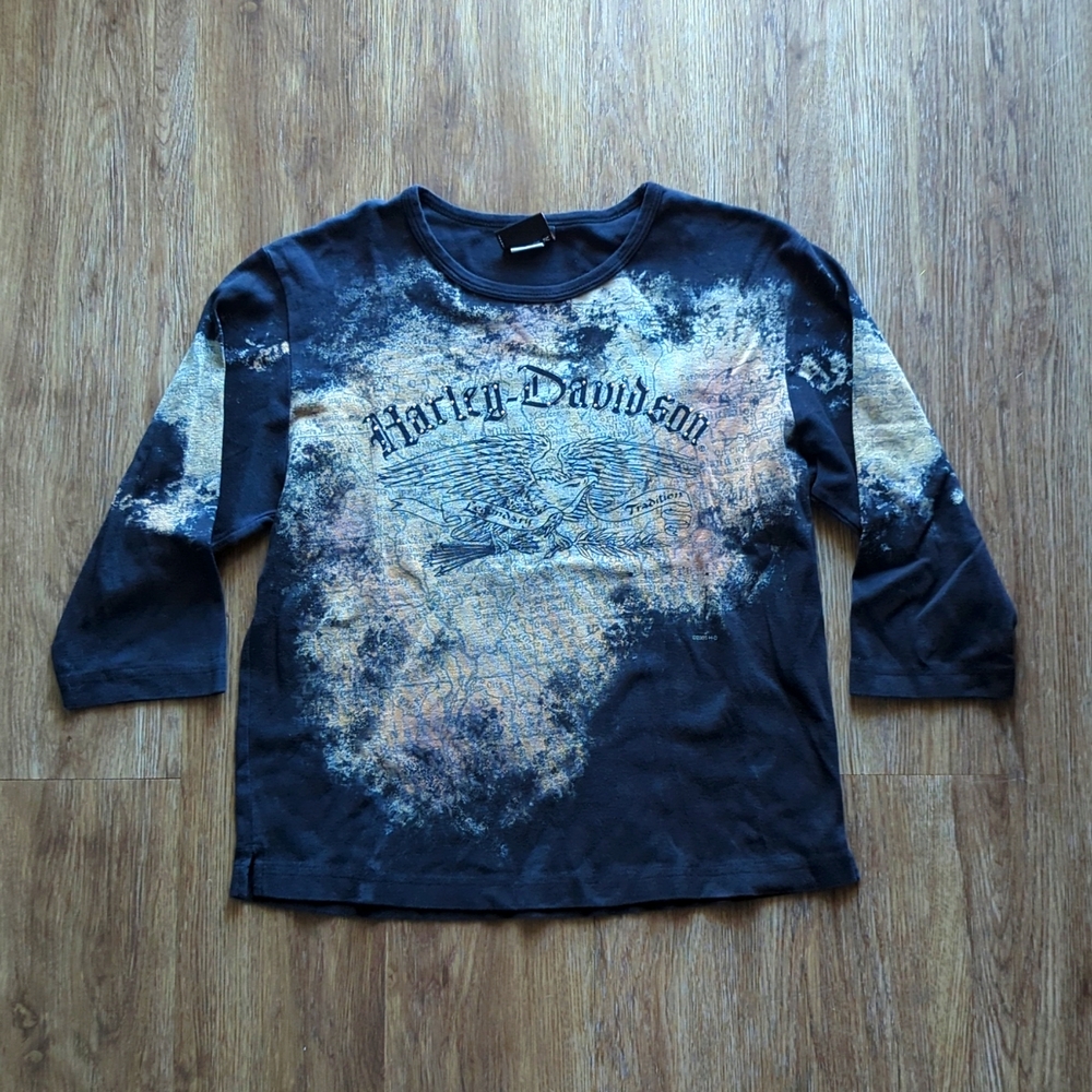 Harley-Davidson 3/4 Sleeve Top Vintage 2005 Size Large